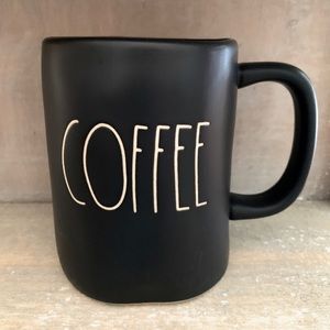 Rae Dunn COFFEE Matte Black Mug